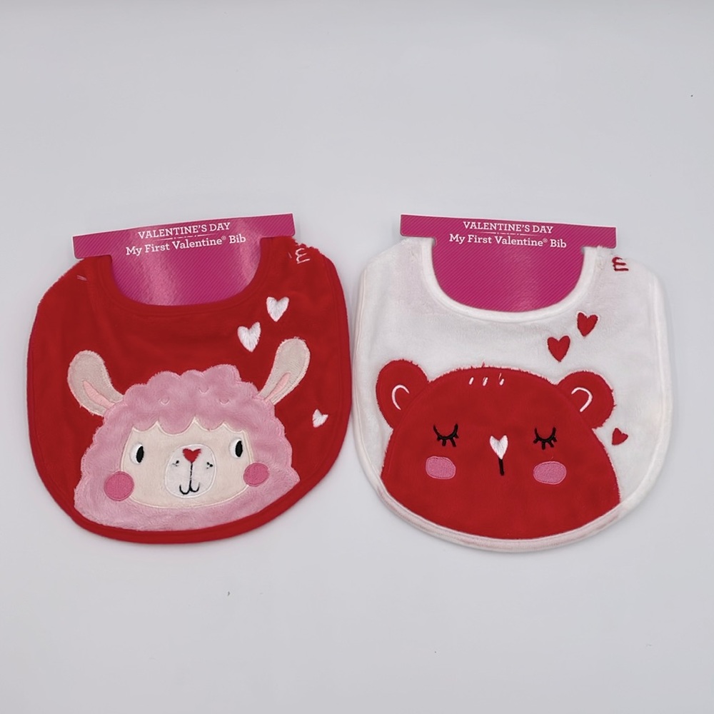 My First Valentines Day Bib Baby Bib My First Valentine‎ Bib